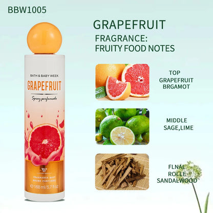 168ML Fruity Floral Perfume Unisex Fresh Scent Strawberry Peach Melon Grape