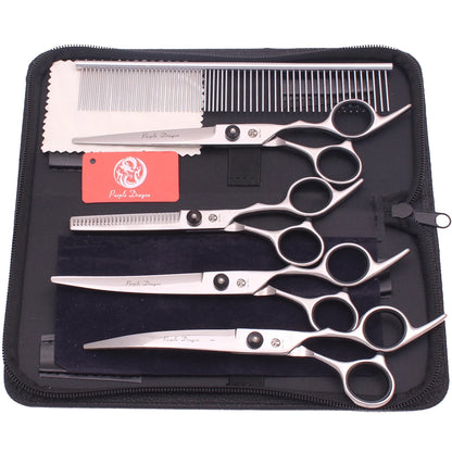 Dog Grooming Scissors Purple Dragon 6" 7" Stainless Pet Beauty Scissors Cutting Scissors Thinning Shears Curved Scissors Z3001