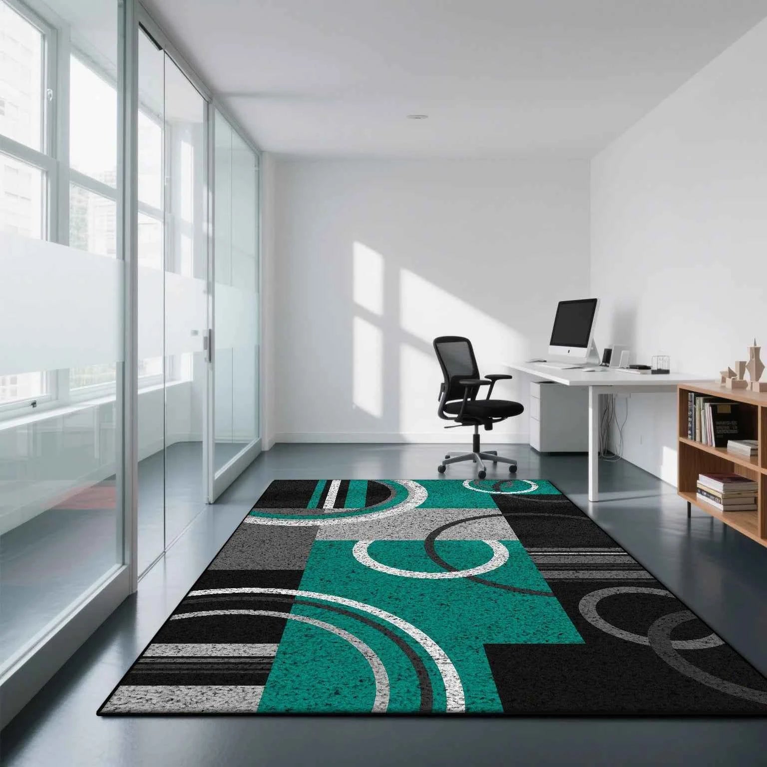 Geometric Modern Style Carpet Living Room Non-slip Gaming Room Decoration Nordic Large Area Rugs Washable Rug Coffee Tables Mat