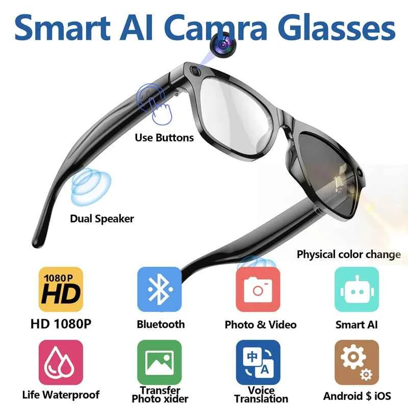 Xiaomi 4K AI Smart Glasses With HD Camera Bluetooth Translate Voice Assistant