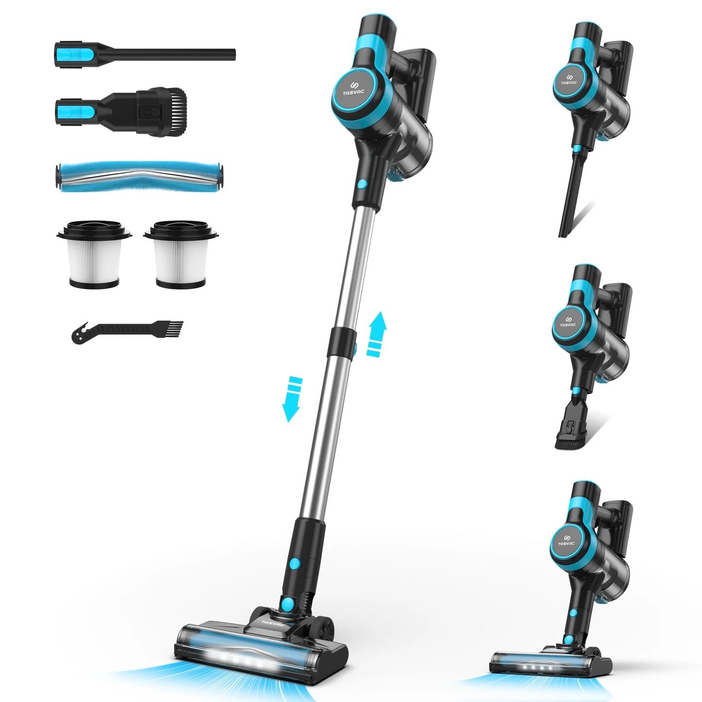 V600 Cordless Vacuum Cleaner, 28Kpa Brushless Stick Vacuum, Rechargeable Battery, 3 Modes