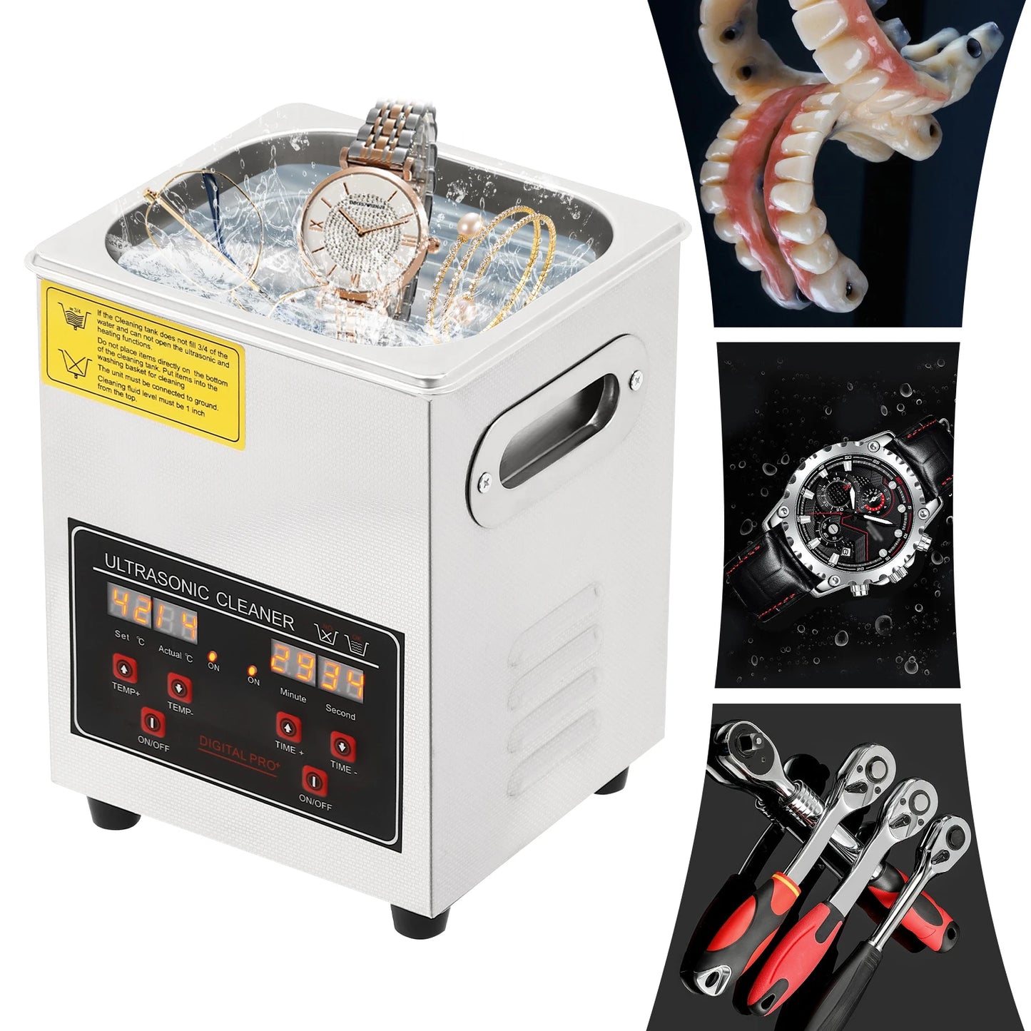 2L Ultrasonic Cleaner, Ultrasonic Cleaning Machine, Ultrasonic Cleaner 40khz AC200-240V used in homes, laboratories