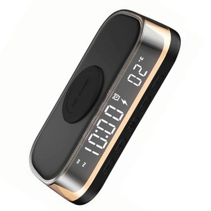 15W Wireless Charger Desktop Clock Alarm Thermometer Night Light AB01