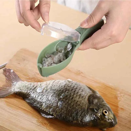 38G ABS Fish Scale Scraper Planer With Cover Kitchen Tools