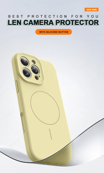 Luxury Liquid Silicone Magnetic Phone Case For iPhone 15 14 16 Plus 16E 11 12 13 16 Pro Max SE4 Magsafe Charge Protector Cover