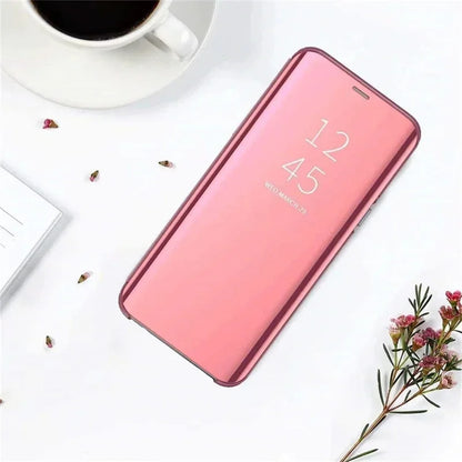 Mirror Flip Cases For Samsung Galaxy S25 EDGE S24 S23 S22 S21 S20 Ultra Plus Case For Samsung S24 S23 S21 FE Note 20 Ultra Cover