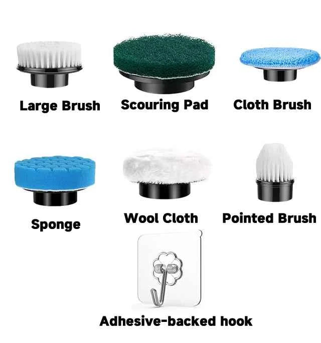 Household Cordless Spin Scrubber Multipurpose Cleaning Brush  Kitchen Gadgets Hair Brushes Bathroom Broom Toilet Electric Mops