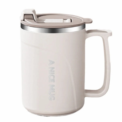 500ml Insulated Coffee Cup Stainless Steel Double-layer Vacuum Water Bottle with Tea Strainer Simple Thermos Cup Outdoor Sports