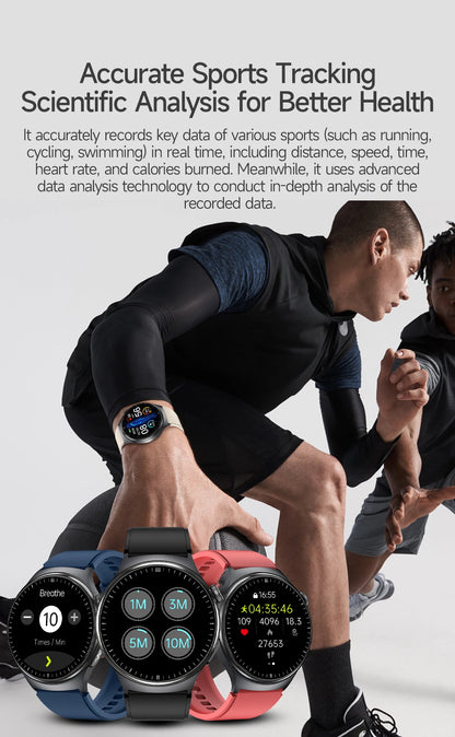 2026 New upgrade Health Check Smart Watch ECG Blood Lipid Uric Acid Body Fat BP Sport Waterproof HD Call Smart Watch Man Women