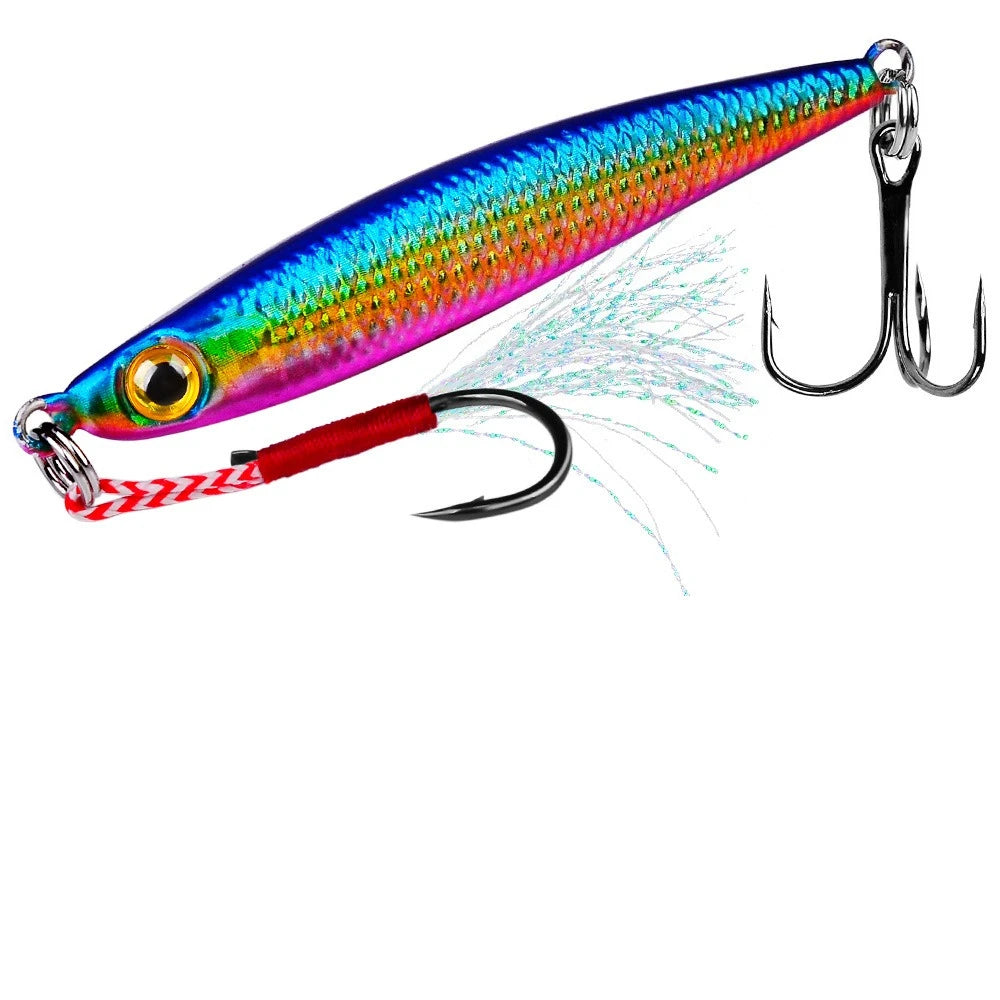 Metal Cast Jig Spoon Lure 10 20 30 50g For Shore Casting Sea Bass