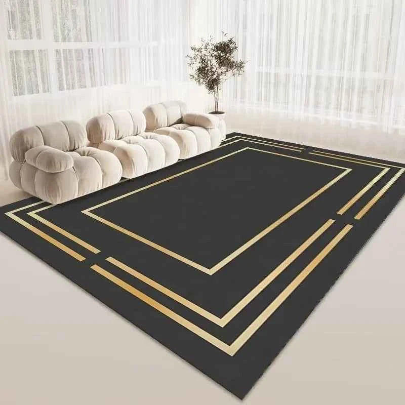 VIKAMA Bedroom Study Floor MAT Geometric Crystal Velvet Carpet Living Room Three-Dimensional Diamond Grid Paving Large Carpet