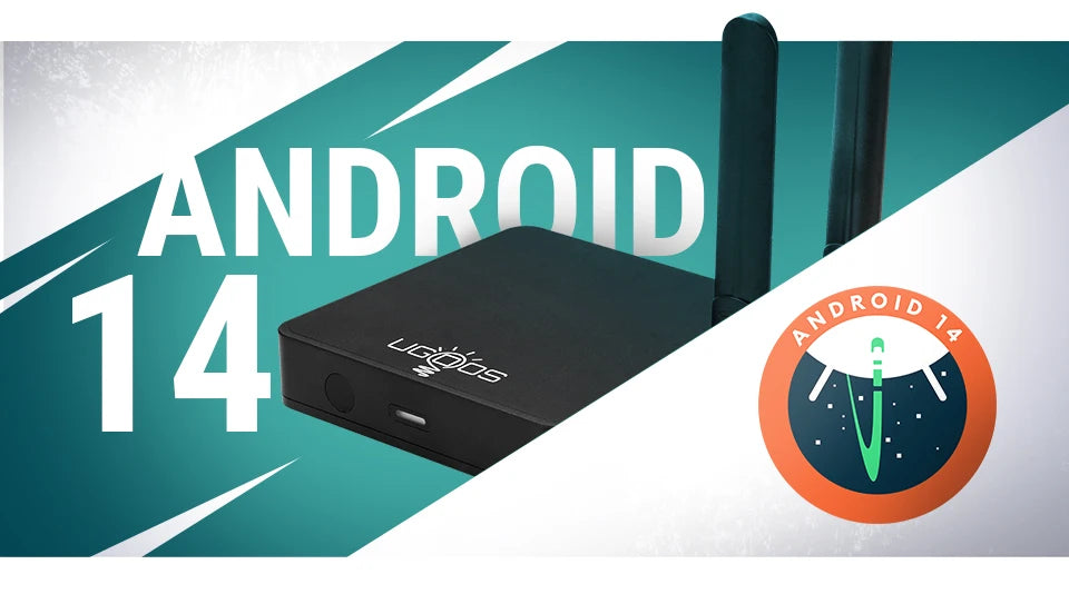 Ugoos AM9 PRO LPDDR5 4GB 64GB Smart TV Box  Android 14 Amlogic S905x5-J Wifi BT5.3 1000M 4K HDR Media Player Dolby Vision