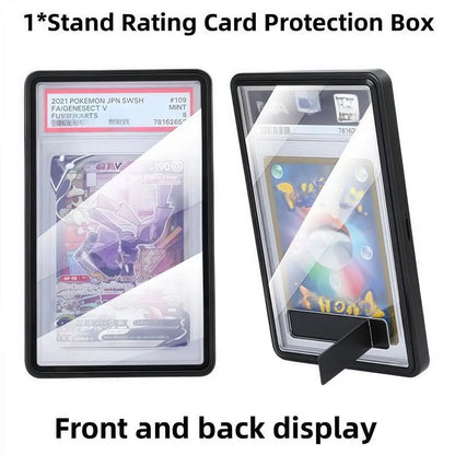 2-in-1 PSA/CGC Graded Card Protective Box Transparent UV Protection Metal Magnetic Case Durable with Stand Card Protective Case