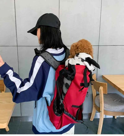 Breathable Adjustable Washable Pet Backpack Carrier For Medium Dogs Polyester