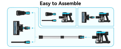 V600 Cordless Vacuum Cleaner, 28Kpa Brushless Stick Vacuum, Rechargeable Battery, 3 Modes