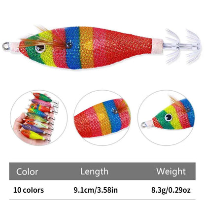 HENGJIA 9cm 8g Squid Jig Lure For Sea Fishing Cuttlefish