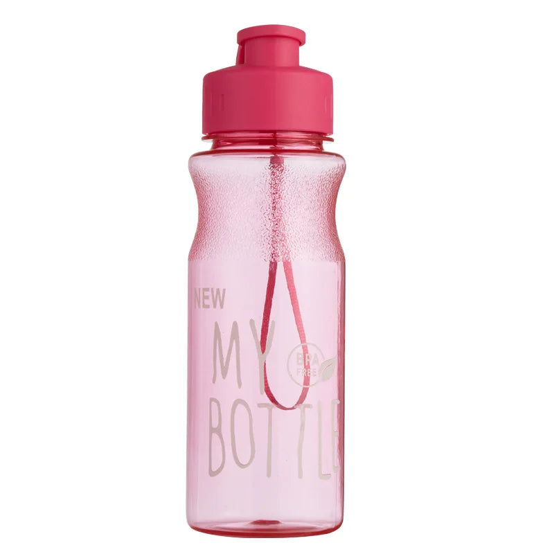 650ml Water Bottle Outdoor Color Transparent Cold Water Cup Large Capacity Gift Plastic Sports Kettle Portable And Compact