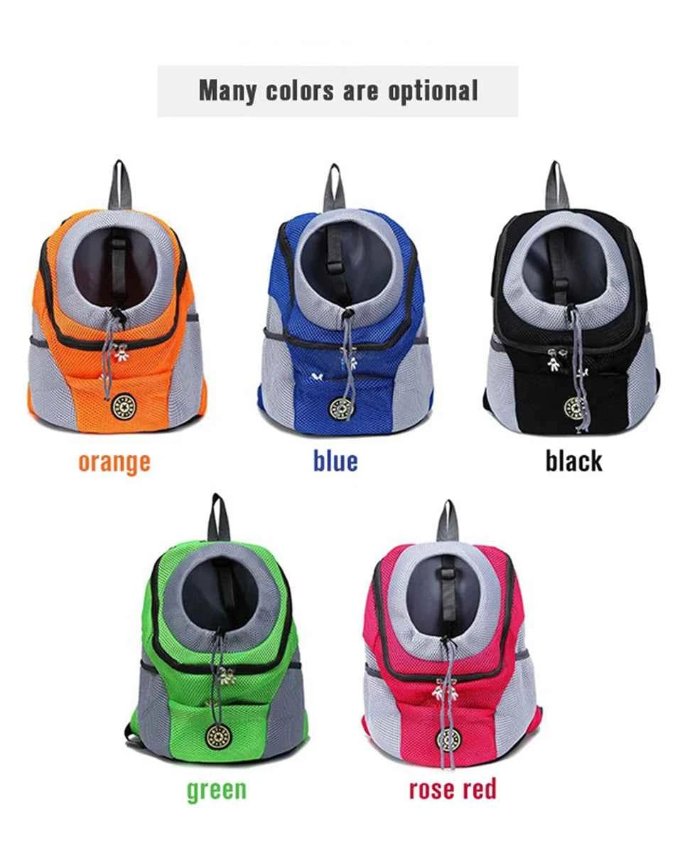 Dog Backpack Carrier Travel Bag Breathable Reflective Strips For Hiking
