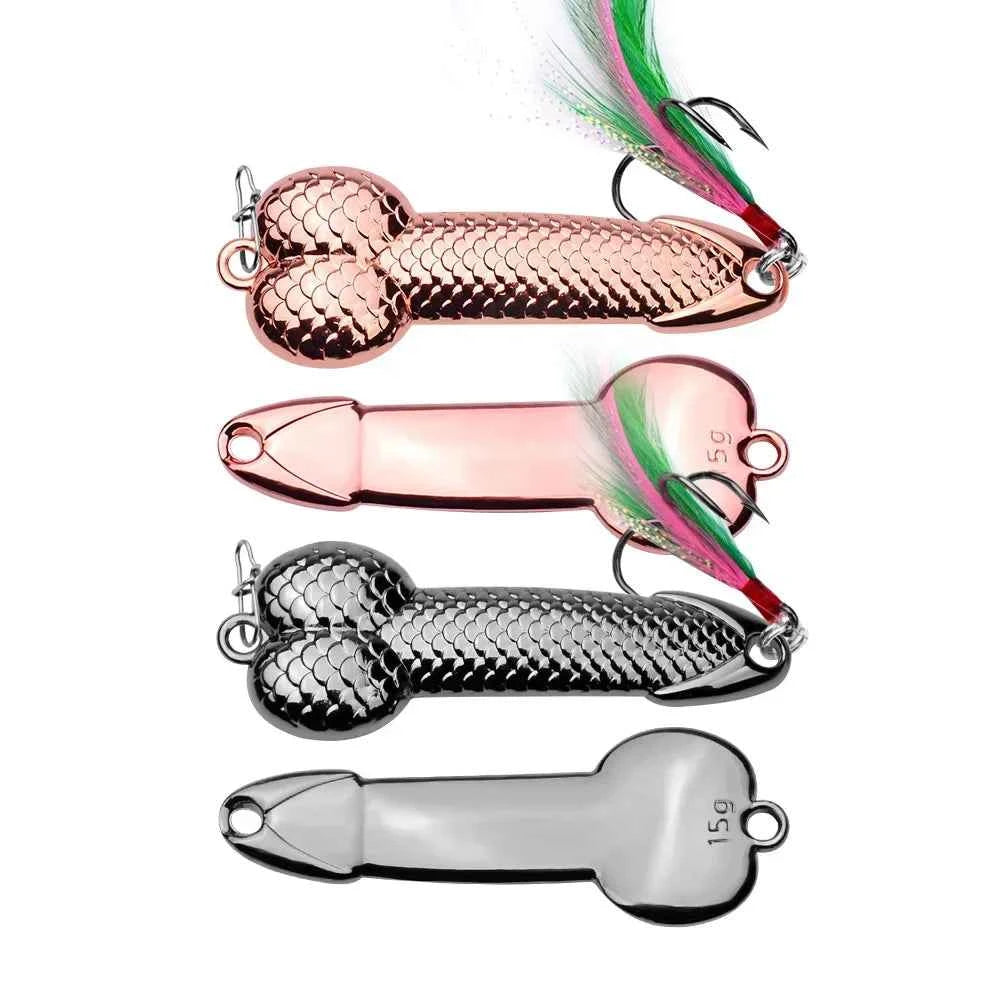 Metal Penis Spoon Lure 3g 7g 11g 15g 21g Vibrating Hard Bait Sequin Fishing Lure