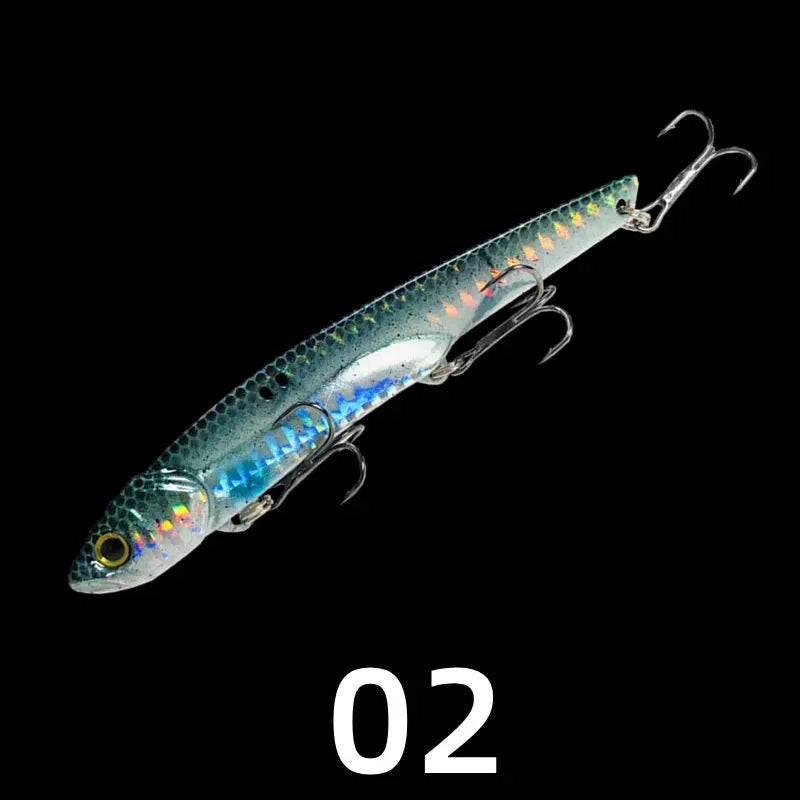 35G 10.5cm Metal VIB Lure Fishing Spoon Freshwater Jig Bait Tackle