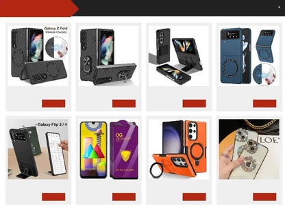 Phone case with S Pen for Galaxy Fold6 Fold5 Built in Screen Protector Phone Cover with Foldable Kickstand Fold4 Fold3  Cover