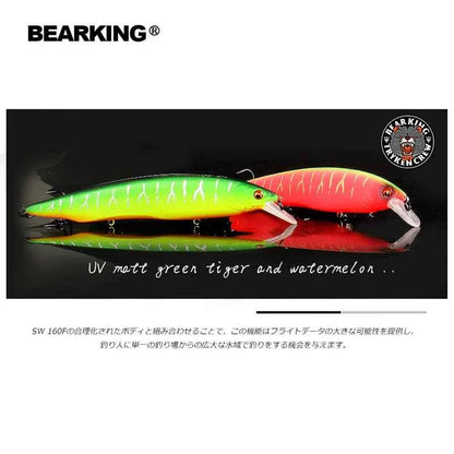 Bearking Kanata Rainbow Back 160mm 30g Minnow Crankbait Fishing Lure