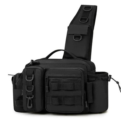 Fly Fishing Tackle Backpack With Rod Holder Lure Box Gear Storage Bag