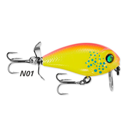 Lureholic 45mm 9g Bubble Trap Crank 45F Wobbling Action Floating Hard Bait