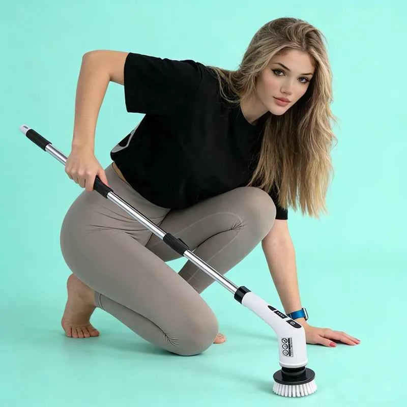 Household Cordless Spin Scrubber Multipurpose Cleaning Brush  Kitchen Gadgets Hair Brushes Bathroom Broom Toilet Electric Mops