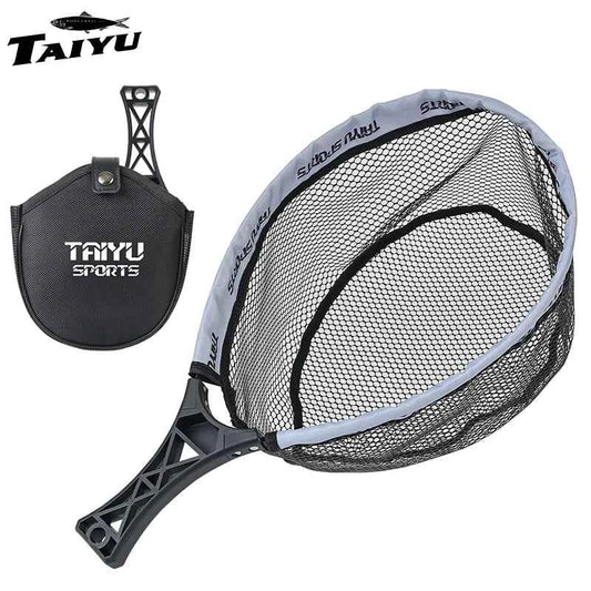 Taiyu Folding Small Fishing Net With Bag ABS Grip Integrated Hook Adhesive Net