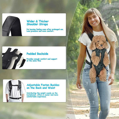 Pet Backpack Carrier For Cats And Dogs Front Travel Bag For Small Medium Dogs