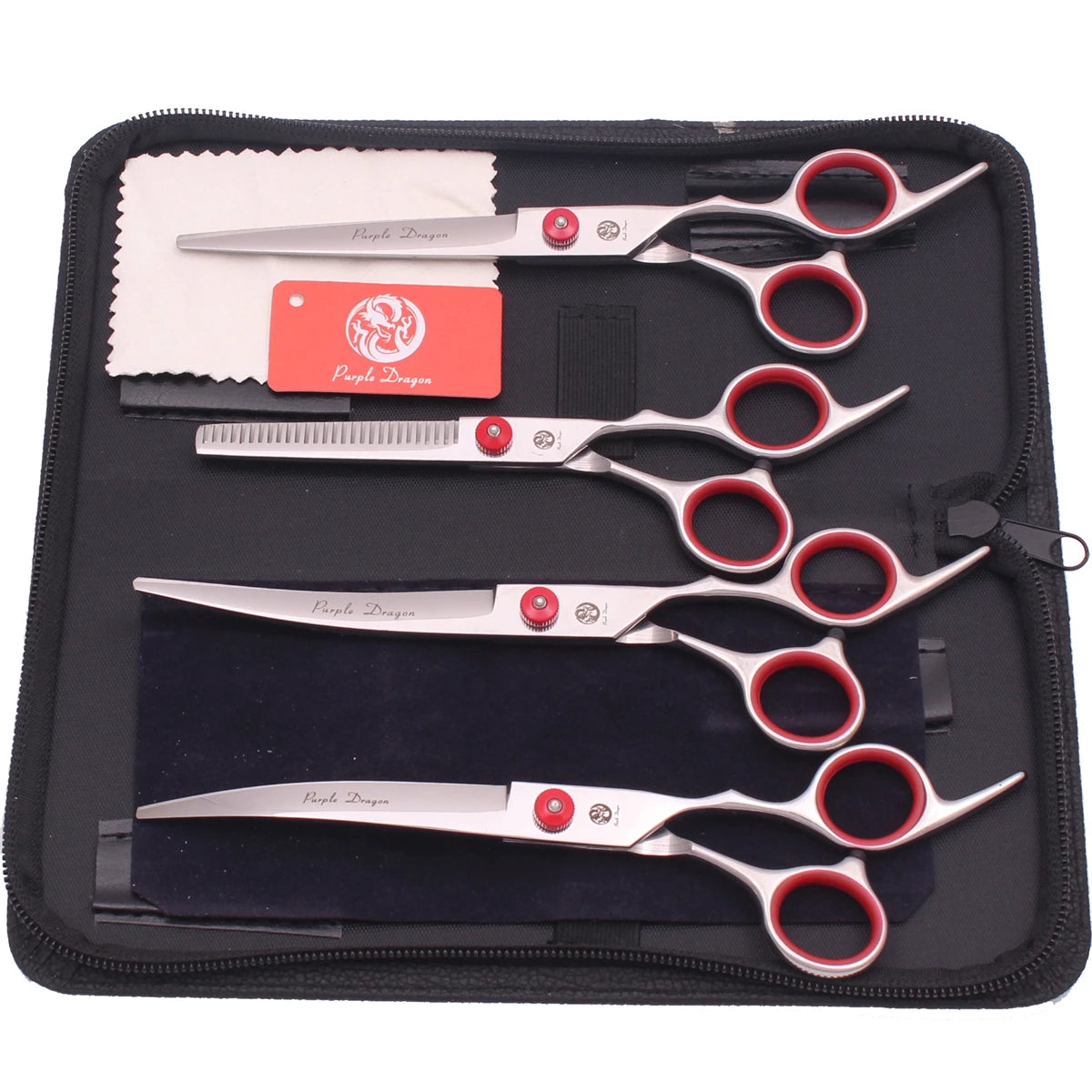Dog Grooming Scissors Purple Dragon 6" 7" Stainless Pet Beauty Scissors Cutting Scissors Thinning Shears Curved Scissors Z3001