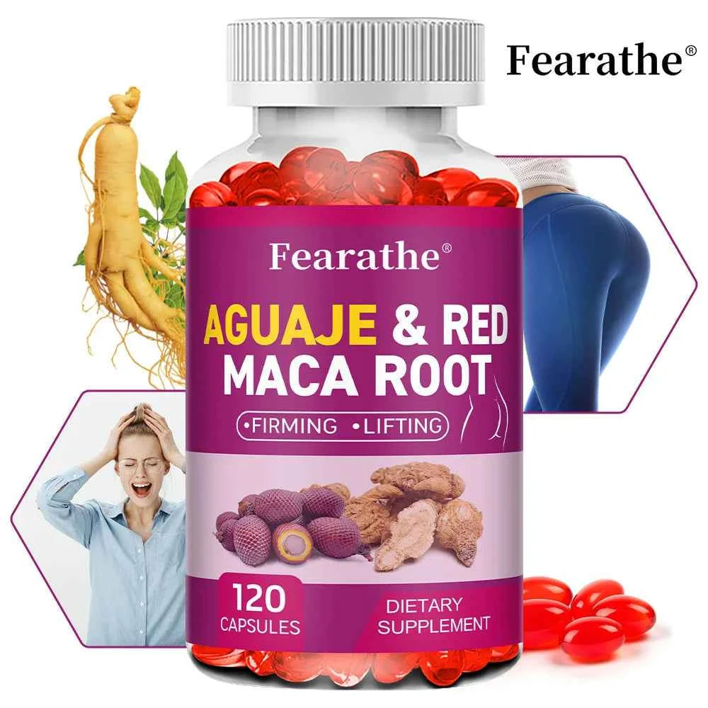 Organic Aguaje With Red Maca Extract Supports Full Firm Buttocks 120 Capsules