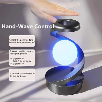 Rotating Floating Table Lamp With 15W Wireless Charger And RGB Light
