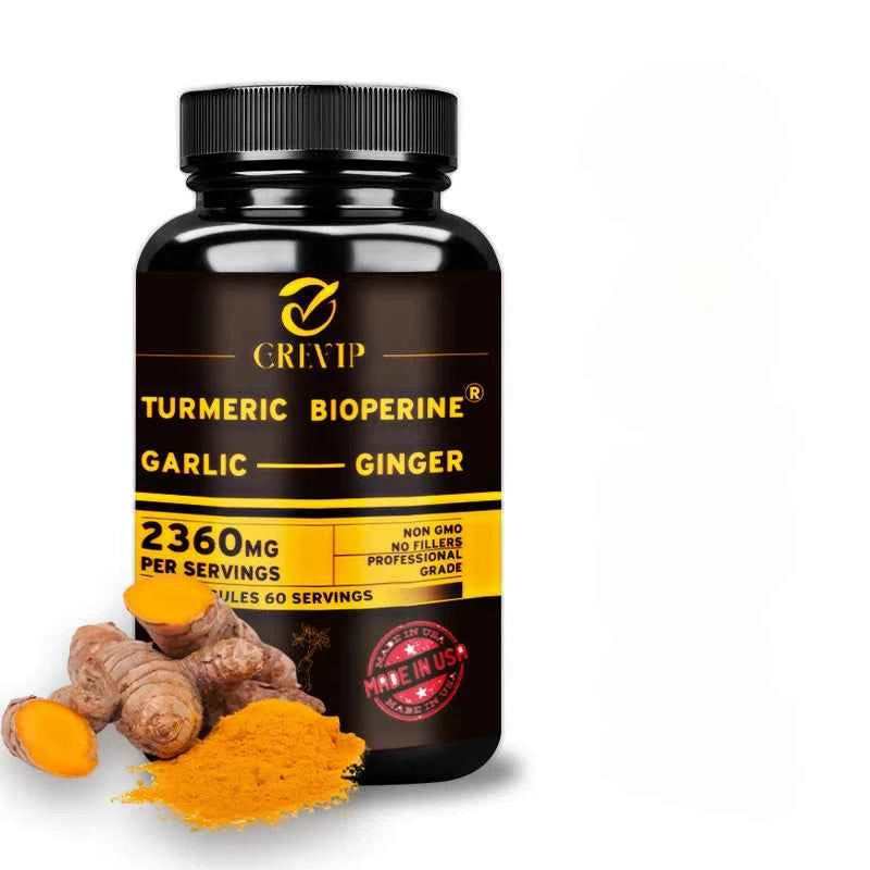 Turmeric Ginger With Garlic Curcumin Black Pepper For Joints Immune Support