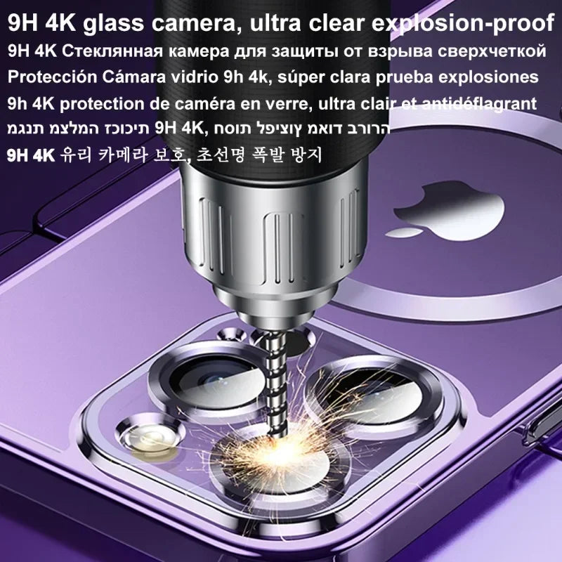 Transparent Magnetic Wireless Charging Case For Magsafe For iPhone 16 15 14 Plus 13 12 11 Pro Max Plating Soft Silicone Cover