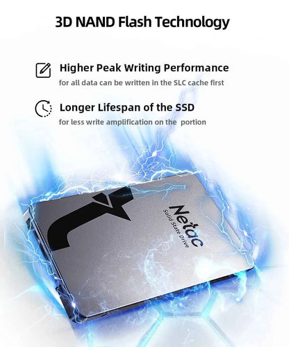 Netac 2.5 Inch SATA III SSD AHCI 128GB 256GB 512GB 1TB 2TB 4TB