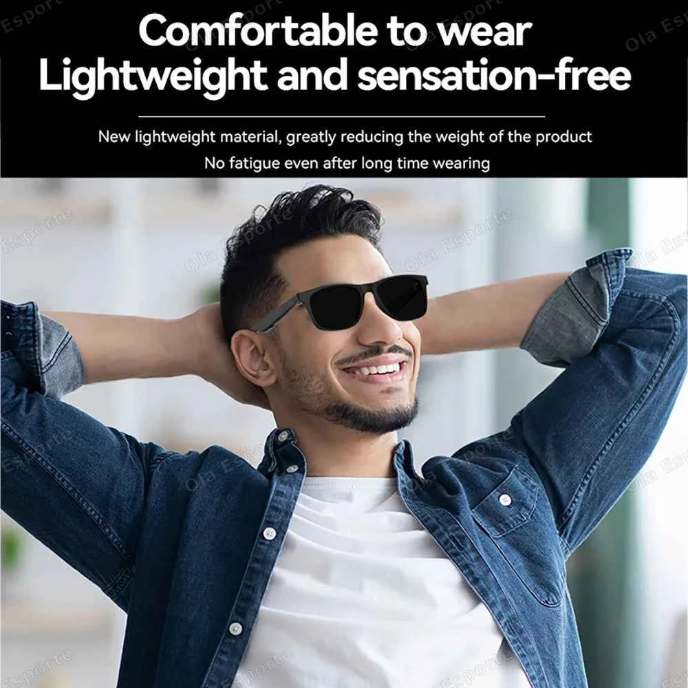Ola Esporte Smart Glasses Bluetooth Sunglasses Anti Blue Light Wireless Headset
