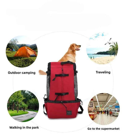 Breathable Adjustable Washable Pet Backpack Carrier For Medium Dogs Polyester