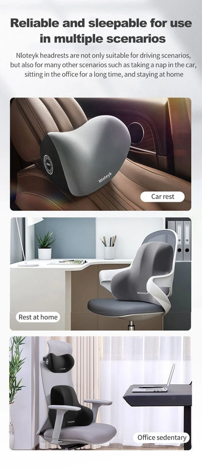 Car Neck Pillow Memory Foam Protection Lumbar Backrest Cushion Lumbar Cushion Car Headrest Seat Travel Interior Accessorie