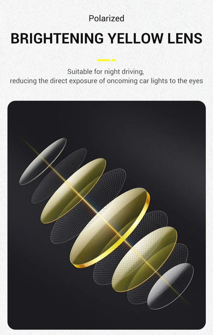 SCVCN Night Vision Glasses Hiking Eyewear Cycling Glasses Driving Eyewear Fashion Polarized Sunglasses Y2K UV400 Mtb Goggles Man