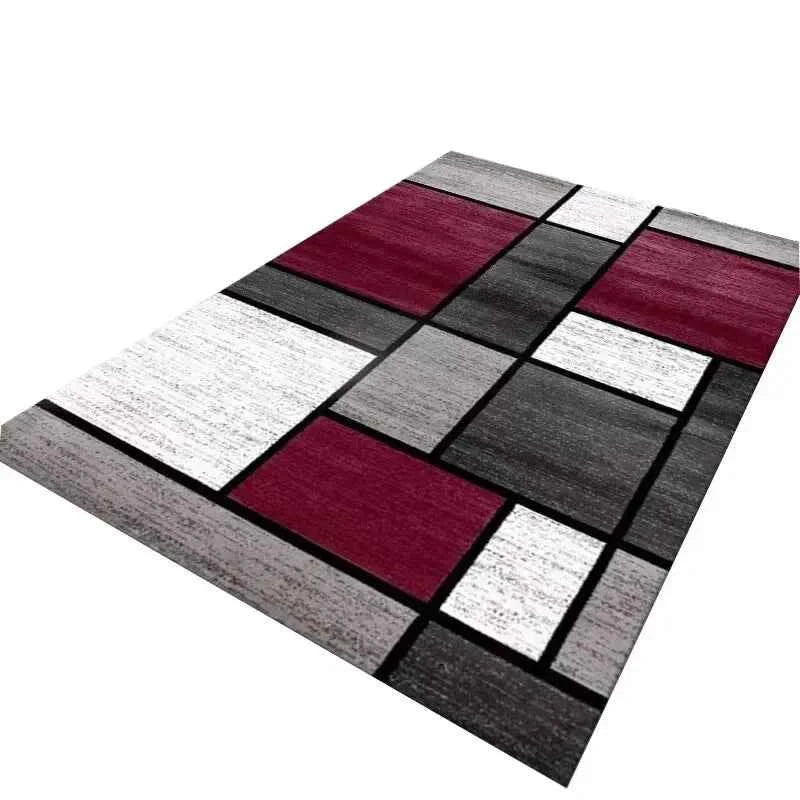 VIKAMA Bedroom Study Floor MAT Geometric Crystal Velvet Carpet Living Room Three-Dimensional Diamond Grid Paving Large Carpet