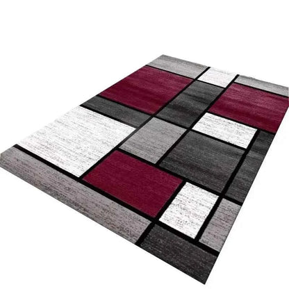 VIKAMA Bedroom Study Floor MAT Geometric Crystal Velvet Carpet Living Room Three-Dimensional Diamond Grid Paving Large Carpet