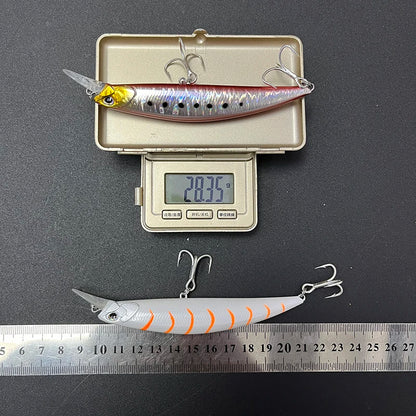 27g 110mm Sinking Minnow Fishing Lure Long Casting for Saltwater and Freshwater