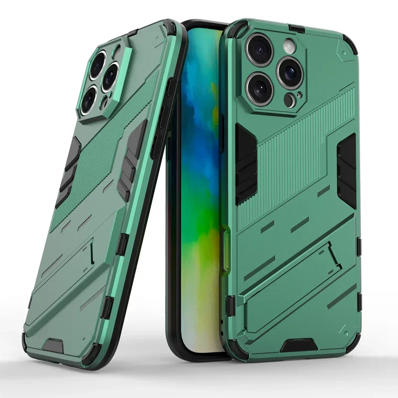 Armor Shockproof Protective Magnetic Holder Case For iPhone 16 Pro Max 15 14 12 13 11 Pro Max 15 14 16 Plus 13 12 Mini Cover