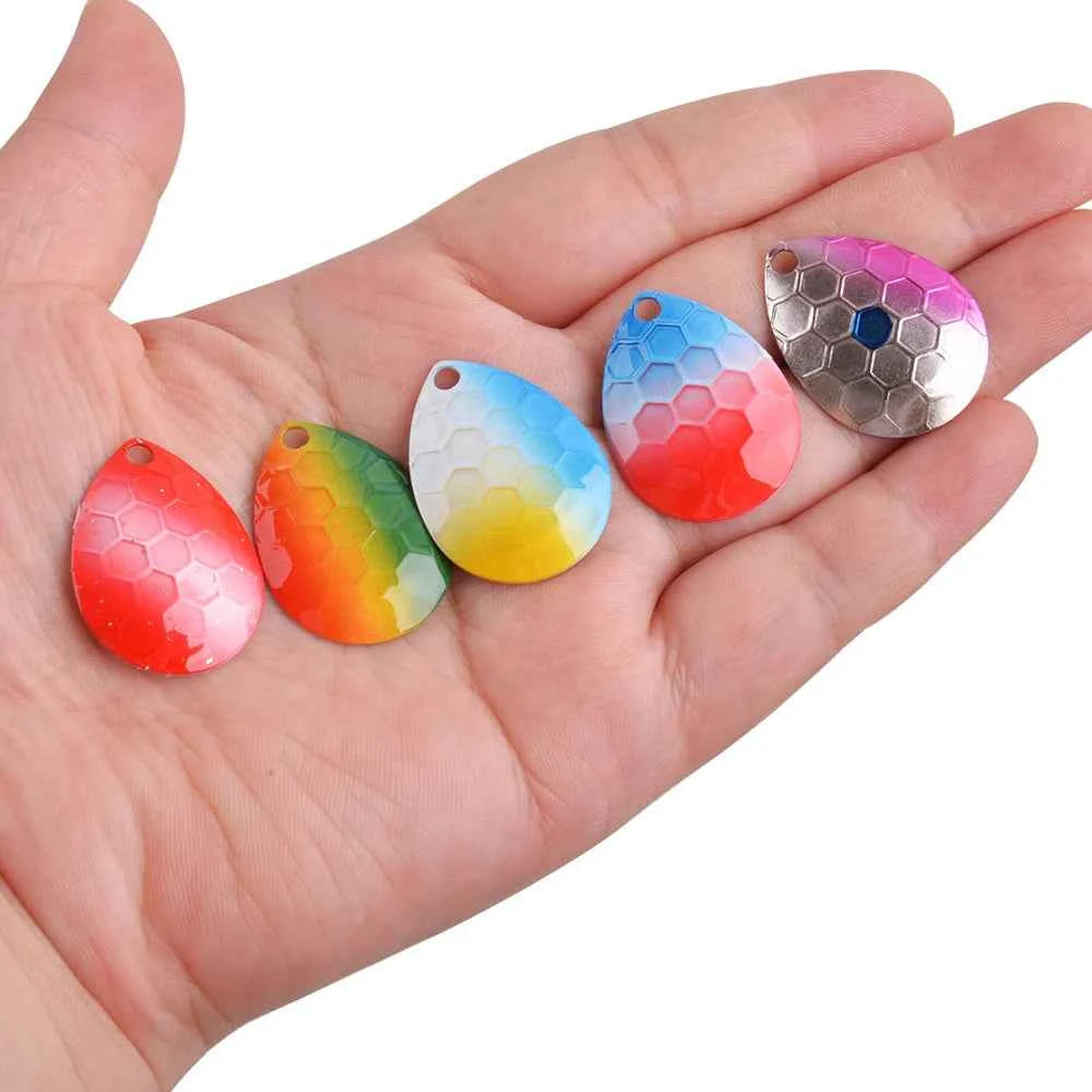 15Pcs Fishing Lure Spinner Blades for Walleye Rig DIY Accessories Bead Hook