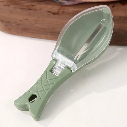 38G ABS Fish Scale Scraper Planer With Cover Kitchen Tools