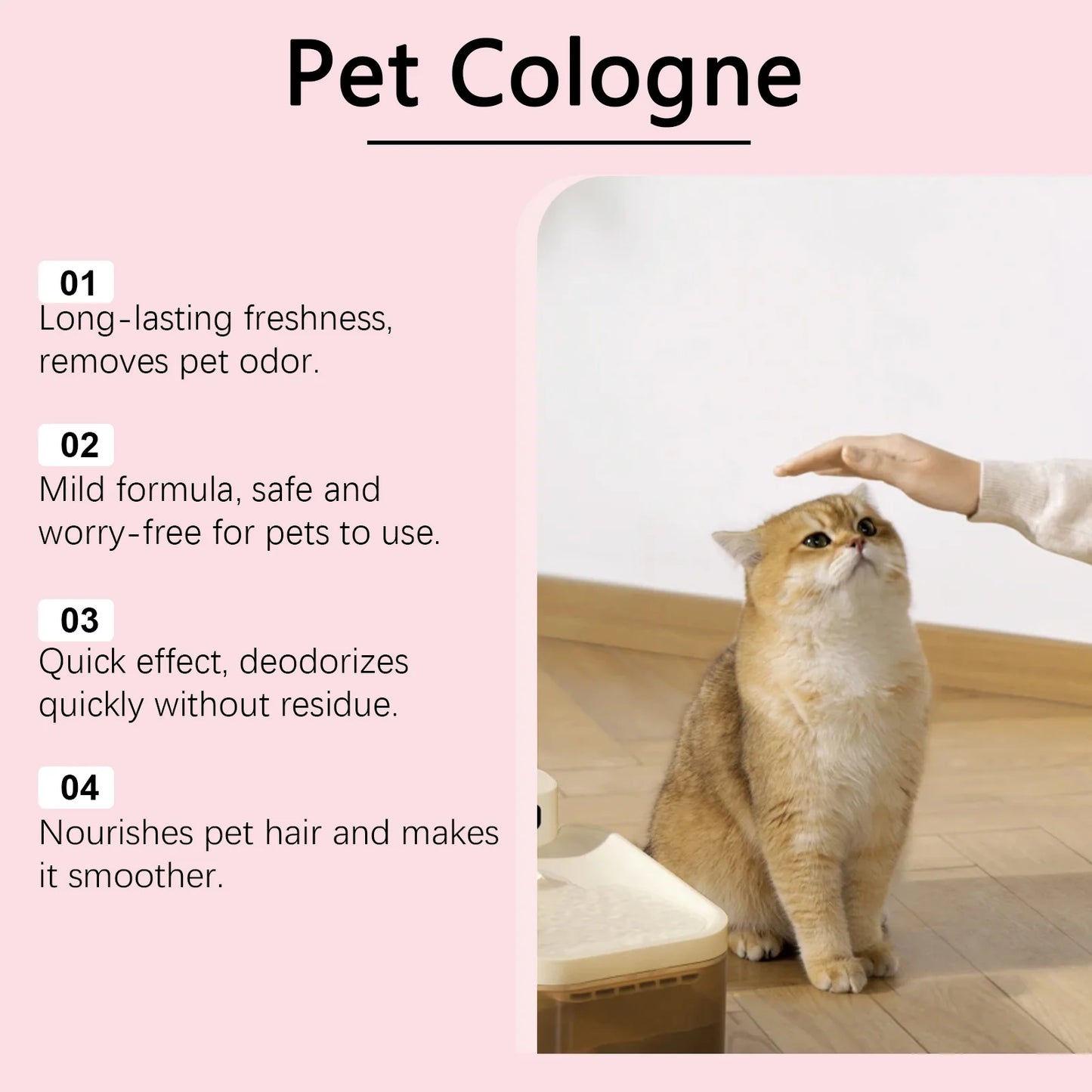 YEGBONG Pet Cologne It emits the Scent of Baby Powder, Keeps Pets Fresh and Pleasant for a Long Time, and Avoids Odor