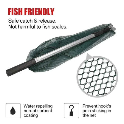 Aluminum Alloy Telescoping Fishing Net Foldable With Retractable Pole For Carp