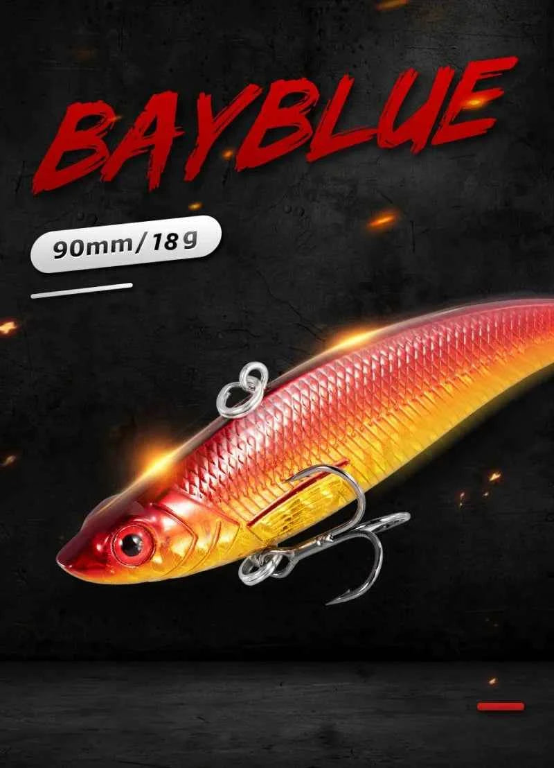 Tsuyoki Ice Fishing Lure 90mm 18g Sinking Vib Lures Wobblers Rattlin Vika 90S